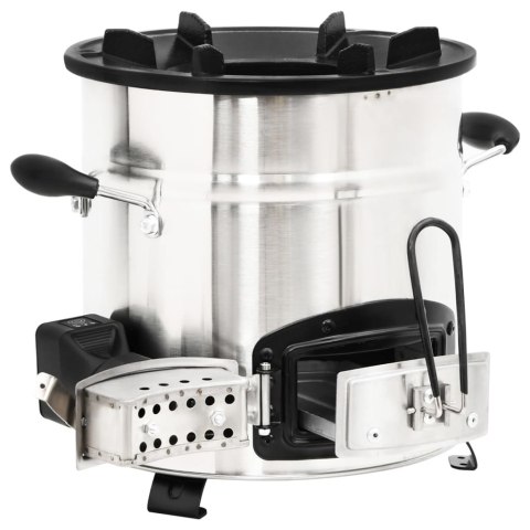  Kuchenka na drewno, z wentylatorem USB, stal, 35,5x26x28 cm  Lumarko!