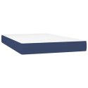  Łóżko kontynentalne z materacem, niebieskie, tkanina 120x200 cm  Lumarko!