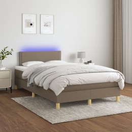  Łóżko kontynentalne z materacem, taupe, 120x200 cm, tkanina  Lumarko!