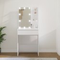 Toaletka z oświetleniem LED, biała, 60x40x140 cm Lumarko!