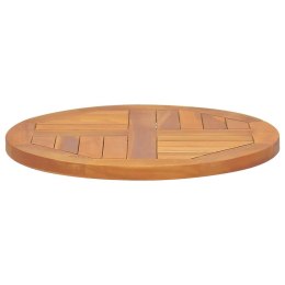 Blat stołu, lite drewno tekowe, okrągły, 2,5 cm, 50 cm Lumarko!