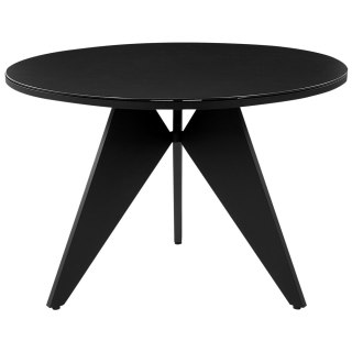Stół ogrodowy okrągły ⌀110 cm czarny OLMETTO