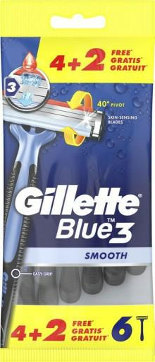 Gillette Blue 3 Smooth 6szt Worek...
