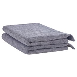 Komplet 2 ręczników bawełnianych frotte szary ATIU Lumarko!