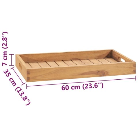Taca, 60x35 cm, lite drewno tekowe Lumarko!