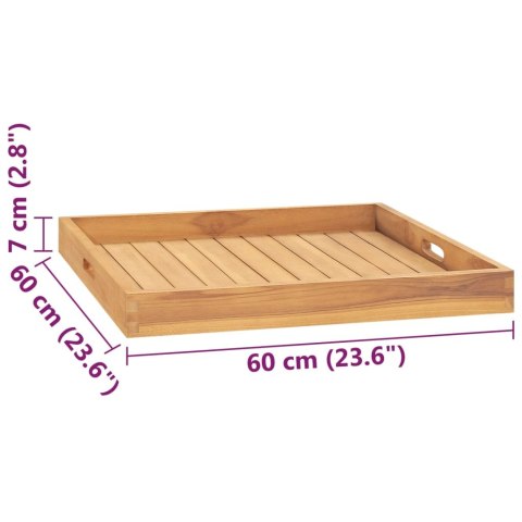 Taca, 60x60 cm, lite drewno tekowe Lumarko!