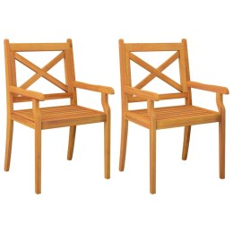Krzesła ogrodowe, 2 szt., lite drewno akacjowe Lumarko!