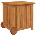 Ogrodowy pojemnik na kółkach, 60x50x58 cm, lite drewno akacjowe Lumarko!