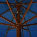 Parasol ogrodowy na drewnianym słupku, 330 cm, lazurowy Lumarko!