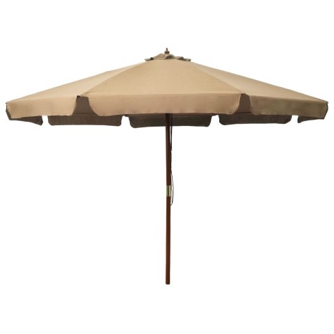 Parasol ogrodowy na drewnianym słupku, 330 cm, taupe Lumarko!