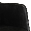 Fotel bujany z podnóżkiem, czarny, skóra naturalna Lumarko!