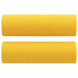 Poduszki ozdobne, 2 szt., jasnożółty, Ø15x50 cm, tkanina Lumarko!