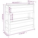 Donica, szara, 77x25x66 cm, lite drewno sosnowe Lumarko!