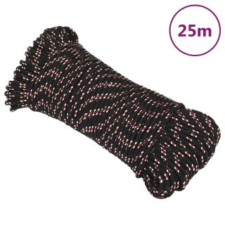 Linka żeglarska, czarna, 3 mm, 25 m, polipropylen Lumarko! #