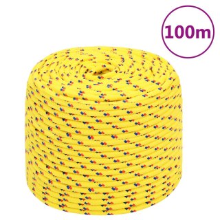 Linka żeglarska, żółta, 8 mm, 100 m, polipropylen Lumarko!