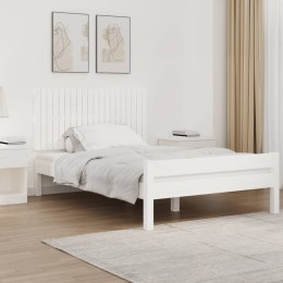 Wezgłowie łóżka, białe, 127,5x3x60 cm, lite drewno sosnowe Lumarko!