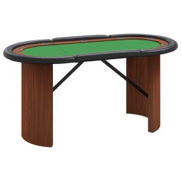 Stół pokerowy dla 10 osób, zielony, 160x80x75 cm Lumarko!