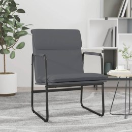 Krzesło wypoczynkowe, szare, 55x64x80 cm, sztuczna skóra Lumarko!