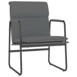 Krzesło wypoczynkowe, szare, 55x64x80 cm, sztuczna skóra Lumarko!