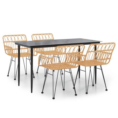 5-częściowy zestaw mebli ogrodowych, polirattan Lumarko!