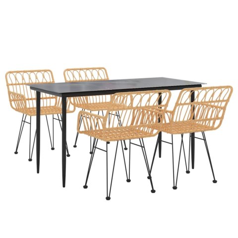 5-częściowy zestaw mebli ogrodowych, polirattan Lumarko!