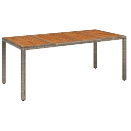 Stół ogrodowy z drewnianym blatem, szary, 190x90x75 cm Lumarko!