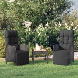 Rozkładane krzesła ogrodowe z poduszkami, 2 szt., polirattan Lumarko!