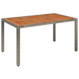 Stół ogrodowy z drewnianym blatem, szary, 150x90x75 cm Lumarko!