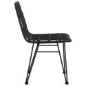 Krzesła ogrodowe, 2 szt., czarne, 48x62x84 cm, rattan PE Lumarko!