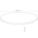 Blat stołu, okrągły, MDF, 600 x 18 mm  Lumarko!
