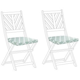 Zestaw 2 poduszek na krzesła ogrodowe w romby zielono-biała TERNI Lumarko!