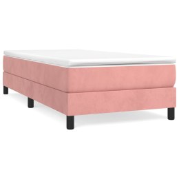 Łóżko kontynentalne, różowa, 80x200 cm, tapicerowana aksamitem Lumarko!
