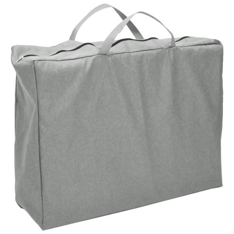 Kojec dla dziecka z materacem, jasnoszary, lniana tkanina Lumarko!