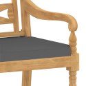 Krzesła Batavia z poduszkami, 6 szt., lite drewno tekowe Lumarko!