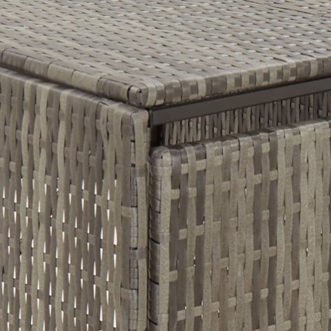 Osłona na 2 kosze na śmieci, szara, 140x80x117 cm, polirattan Lumarko!