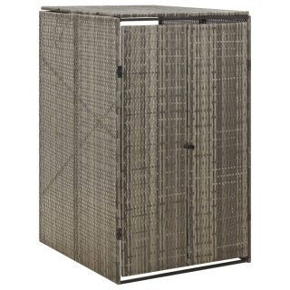 Osłona na kosz na śmieci, szara, 70x80x117 cm, polirattan Lumarko!