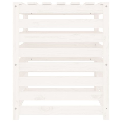 Kompostownik, biały, 63,5x63,5x77,5 cm, lite drewno sosnowe Lumarko!