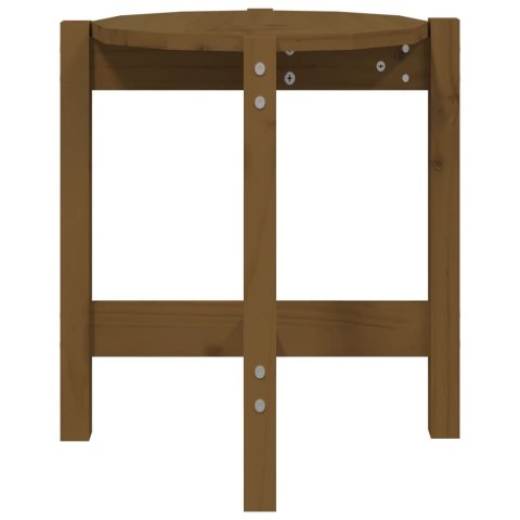 Stolik kawowy, miodowy brąz, Ø 42,5x45 cm, lite drewno sosnowe Lumarko!