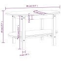 Stolik kawowy, szary, 80x45x45 cm, lite drewno sosnowe Lumarko!