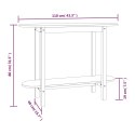 Stolik konsolowy, czarny, 110x40x80 cm, lite drewno sosnowe Lumarko!