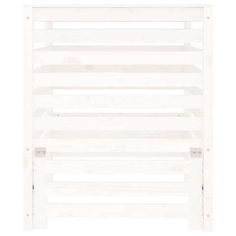 Kompostownik, biały, 82,5x82,5x99,5 cm, lite drewno sosnowe Lumarko!