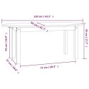 Stolik kawowy, biały, 110x55x45 cm, lite drewno sosnowe Lumarko!