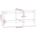 Stolik kawowy, szary, 118x63x45 cm, lite drewno sosnowe Lumarko!