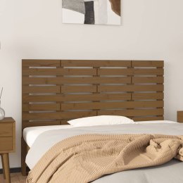 Wezgłowie łóżka, miodowy brąz, 156x3x63 cm, lite drewno sosnowe Lumarko!