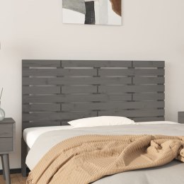 Wezgłowie łóżka, szare, 126x3x63 cm, lite drewno sosnowe Lumarko!