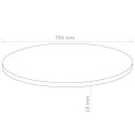 Blat stołu, okrągły, MDF, 700 x 18 mm Lumarko!