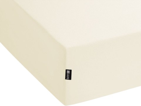 Bawełniane prześcieradło z gumką 200 x 200 cm beżowe JANBU