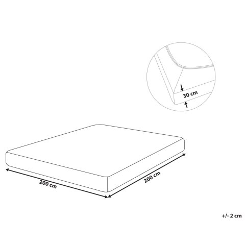 Bawełniane prześcieradło z gumką 200 x 200 cm beżowe JANBU