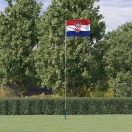 Flaga Chorwacji z masztem, 5,55 m, aluminium Lumarko!