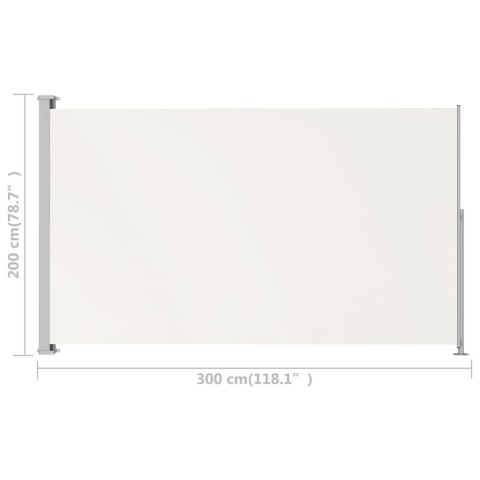 Zwijana markiza boczna na taras, 200x300 cm, kremowa Lumarko!